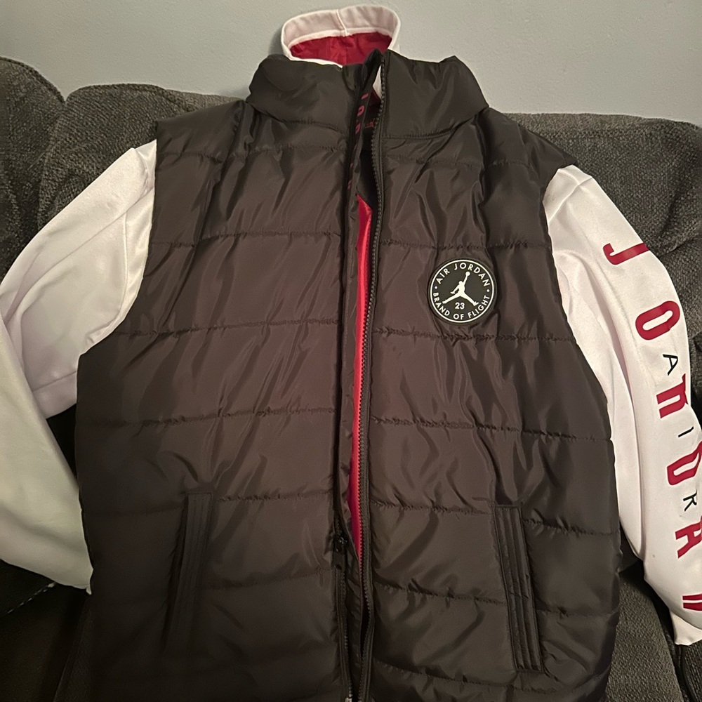 Boys Jordan Puffer Vest Layered Jacket